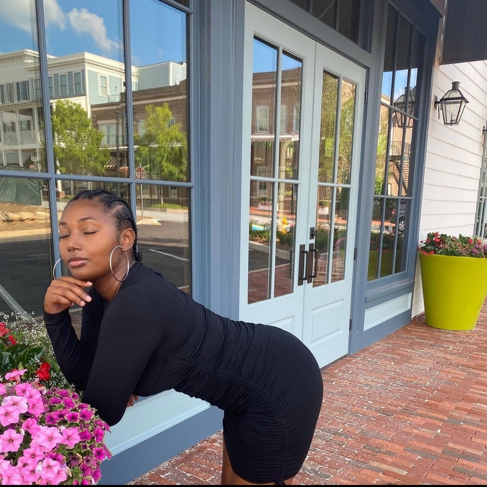 OFFERS⁉️ BLACK RUCHED DRESS 🖤